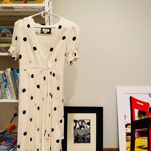 Maeve Breanna wrap dress size 4P petite (cream)